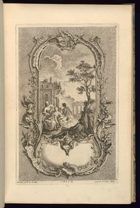 Progetto per cartiglio con scomparti grandi e piccoli da François de Cuvilliés the Elder