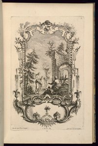Progetto per cartiglio con compartimenti grandi e piccoli da François de Cuvilliés the Elder