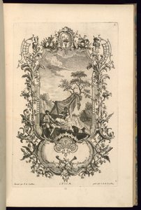 Design per cartiglio con compartimenti grandi e piccoli da François de Cuvilliés the Elder