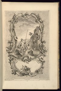 Progetto per cartiglio con scomparti grandi e piccoli da François de Cuvilliés the Elder