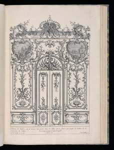 Muro con doppia porta, Livre de Lambris (Libro dei Rivestimenti) da François de Cuvilliés the Elder