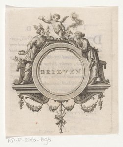 Figura allegorica e donna che scrive da François van Bleyswijck