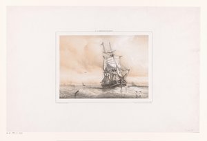 Due alberi in mare da Frans Arnold Breuhaus de Groot