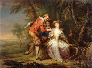 Scene Allegoriche Amorose in Paesaggi Boschivi da Frans Christoph Janneck