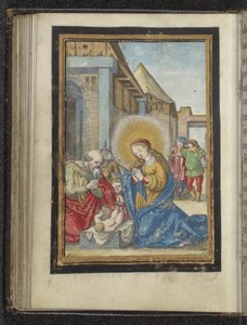 Adorazione di Giuseppe e Maria da Frans Crabbe van Espleghem