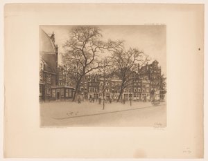 Veduta del Noordermarkt ad Amsterdam da Frans Everbag (signed by artist)