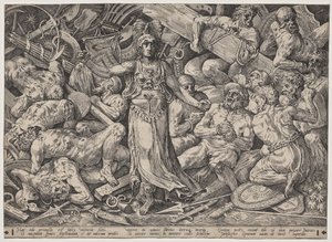 Vittoria circondata da prigionieri e trofei da Frans Floris the Elder