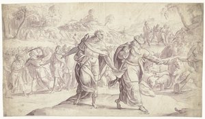 Giosuè fa giustiziare i cinque re degli Ammoniti (Storia di Giosuè) da Frans Francken (I)