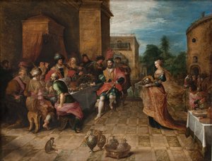 Il banchetto di Erode. Salomè presenta la testa di Giovanni Battista da Frans Francken d.Y.