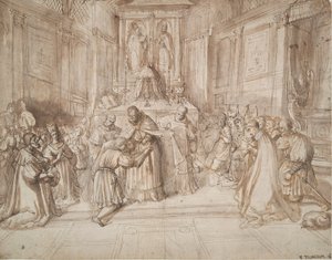 Investitura di un giovane uomo da Frans Francken the Younger