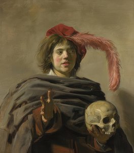 Ritratto di un giovane con teschio (Vanitas). 1626-28 da Frans Hals