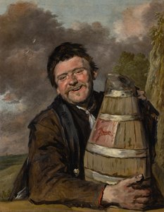 Uomo con boccale di birra da Frans Hals