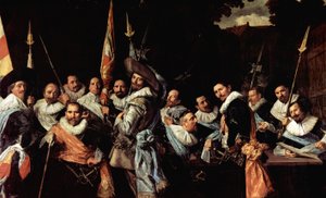 Riunione degli ufficiali e dei sergenti della Guardia Civica di Calivermen da Frans Hals