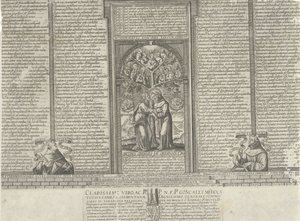 Cristo e San Francesco vicino a un albero con santi da Frans Heylan