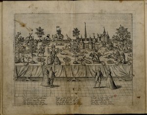 Il matrimonio del Duca Giovanni Guglielmo di Jülich-Cleves-Berg e Jakobea di Baden, 1585 da Frans Hogenberg