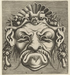 Maschera con due serpenti che guardano dalle orbite