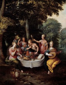 I cinque sensi (dettaglio) da Frans II Francken