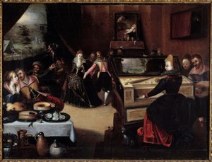 Il figlio prodigo tra le cortigiane da Frans I Pourbus