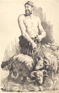 Il pastore con i montoni da Frans Schwartz