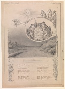 Disegno di Natale per "Ude og hjemme" da Frans Schwartz