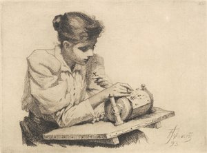 La merlettaia da Frans Schwartz