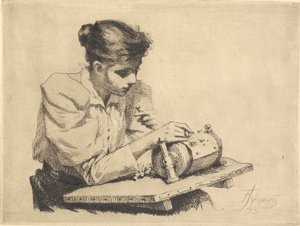 La merlettaia da Frans Schwartz