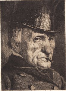 Uomo con cappello e sigaro
