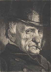 Uomo con cappello e sigaro