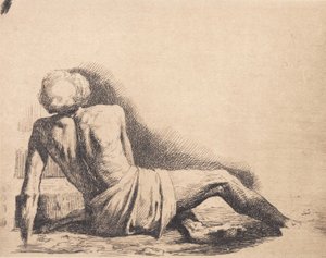 Piastra di prova: Uomo sdraiato da Frans Schwartz