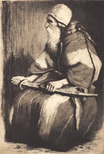 Figura di studio: Vecchio barbuto in abito orientale da Frans Schwartz