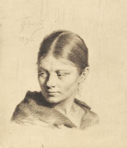 Giovane ragazza che guarda di lato da Frans Schwartz