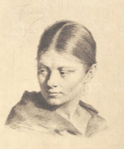 Giovane ragazza che guarda di lato da Frans Schwartz