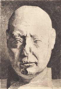 Testa egizia, da un calco in gesso da Frans Schwartz