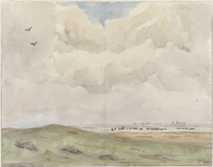 Paesaggio dunale con gregge da Frans Alexander Evert Lodewijk Smissaert