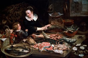 Una Pescheria, c1616-1618 da Frans Snyders or Snijders