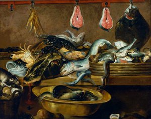 Stand per il pesce da Frans Snyders