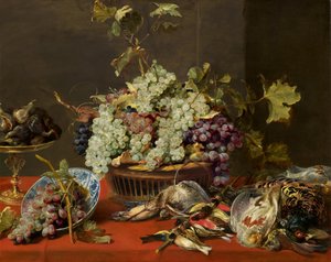 Natura morta con uva e selvaggina da Frans Snyders
