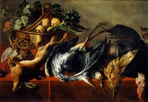 Natura morta con un baule di ebano da Frans Snyders or Snijders