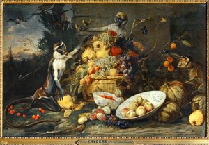 Tre scimmie, ladre di frutta ... da Frans Snyders