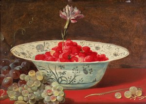 Fragole con un garofano