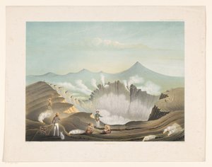 Vulcano Guntur a Giava Occidentale da Frans Wilhelm Junghuhn