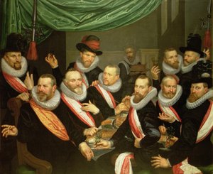 Banchetto degli ufficiali e subalterni della Guardia Civile di San Jorge da Frans de Grebber