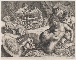 Bacco e Sileno ubriaco, 1640-60