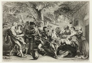 Soldati e Contadini da Frans van den Wyngaerde