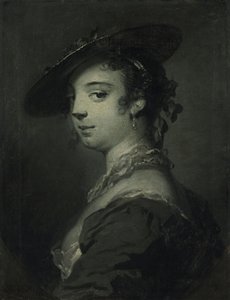 Ritratto di una giovane donna, busto da Frans van der Mijn