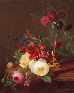 Composizione con fiori e un vaso da Frants Diderik Boe