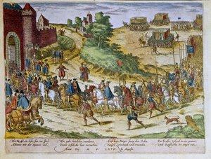 Entrata del Duca Ferdinando Alvare di Toledo o Fernando Alvarez de Toledo y Pimentel (1508-1582), 3° Duca di Alba de Tormes, a Bruxelles l