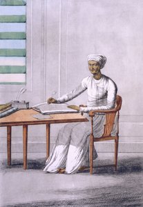 Un causto scrivano, pub. 1808-12 da Franz Balthazar Solvyns