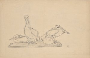 Bozzetto per un gruppo di pellicani da Franz Barwig d. Ä.