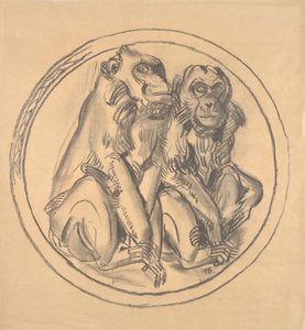 Bozzetto per il rilievo nella casa delle scimmie del giardino zoologico di Schönbrunn da Franz Barwig d. Ä.